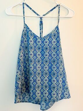 Hollister Spagetti Strap Aztec Tribal Print Tank Top Size XS